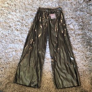 Missguided Metallic Wide Leg Pant